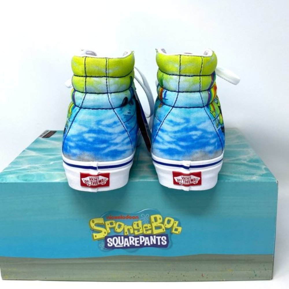 Vans SpongeBob SquarePants Collaboration SK8-Hi Blue Men's High Tops VN0A32QGZAW - Picture 6 of 10